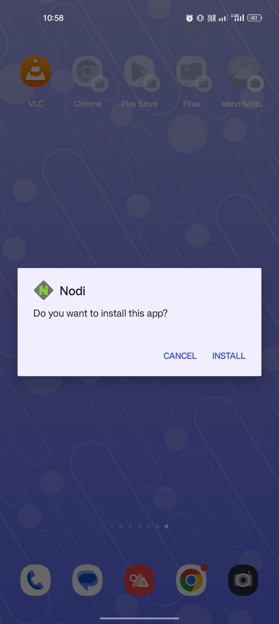 click on install