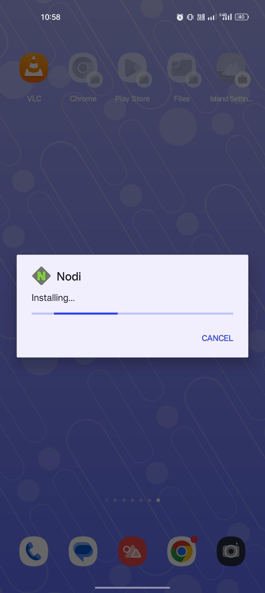 Nodi apk installing