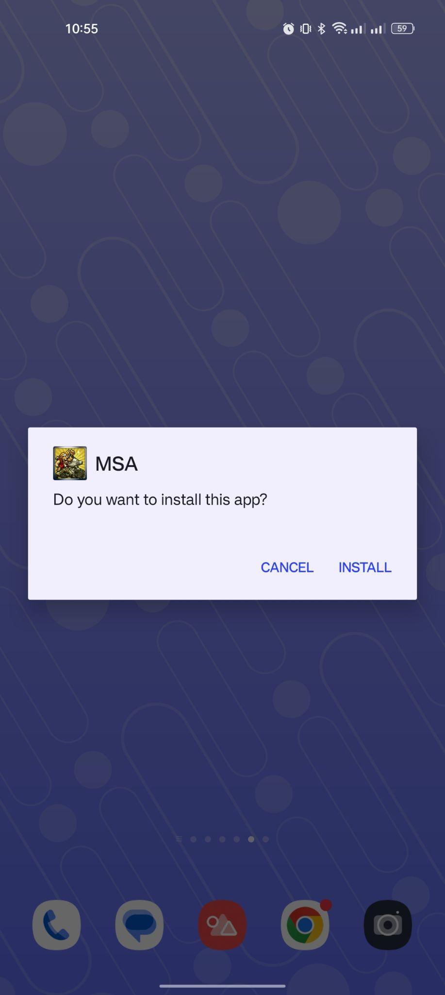 click on install
