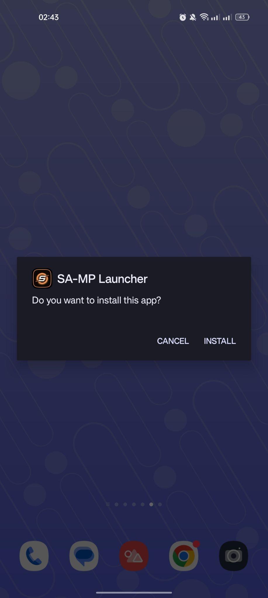 click on install
