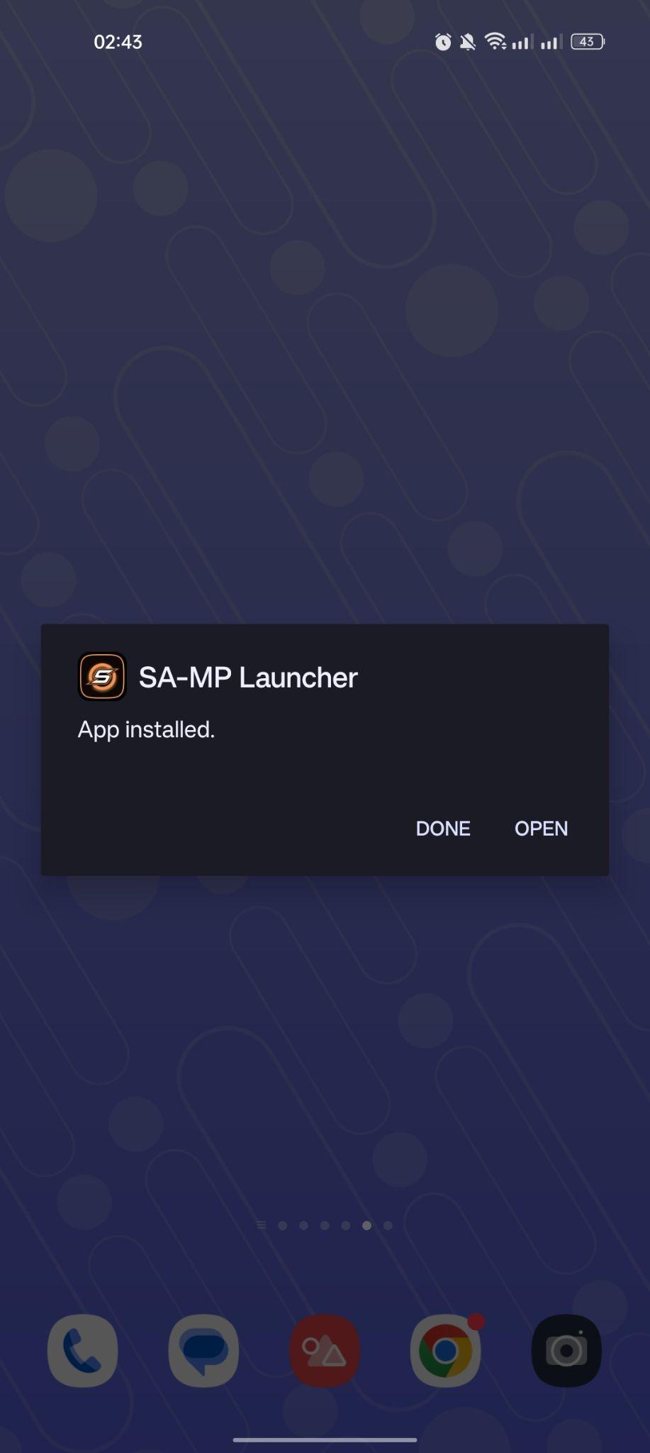 SA-MP Launcher apk installed