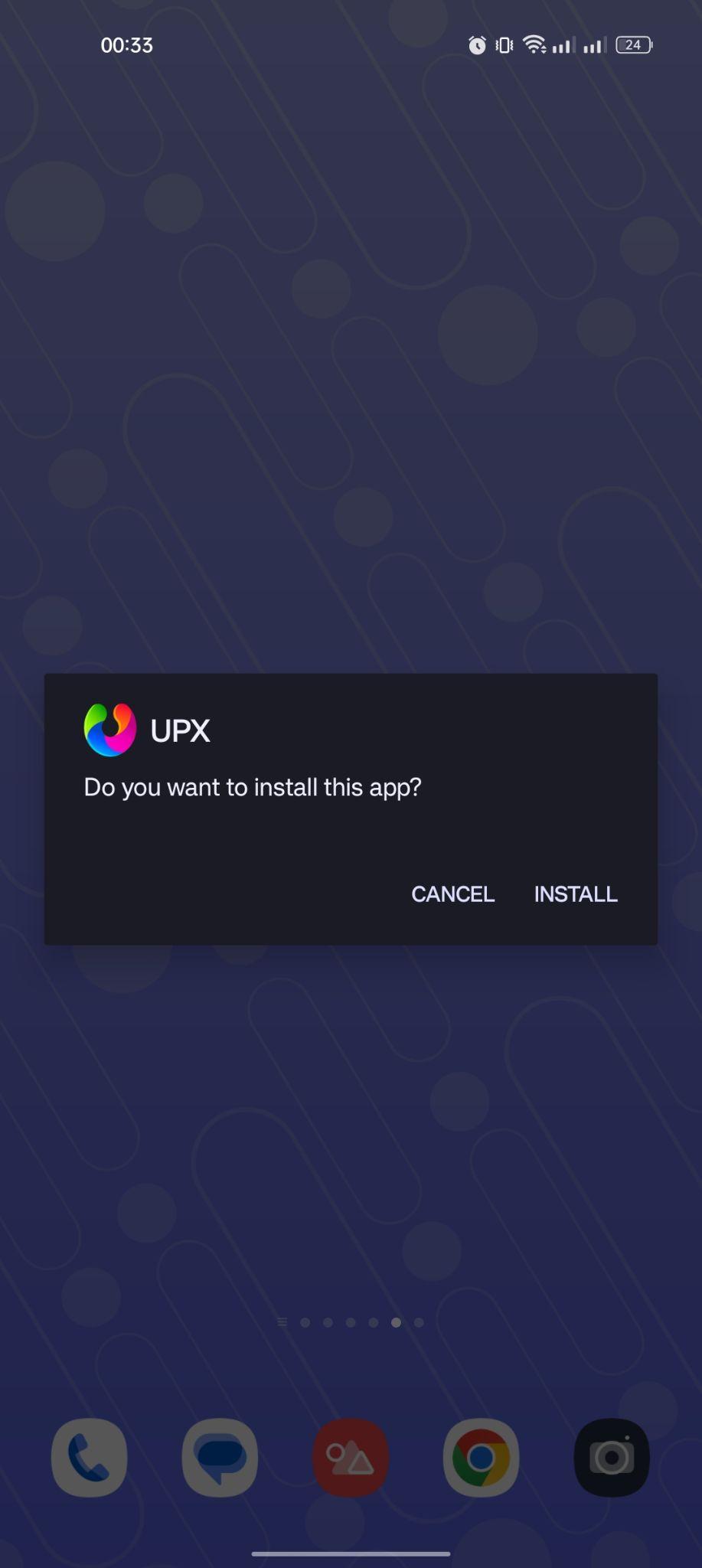 click on install