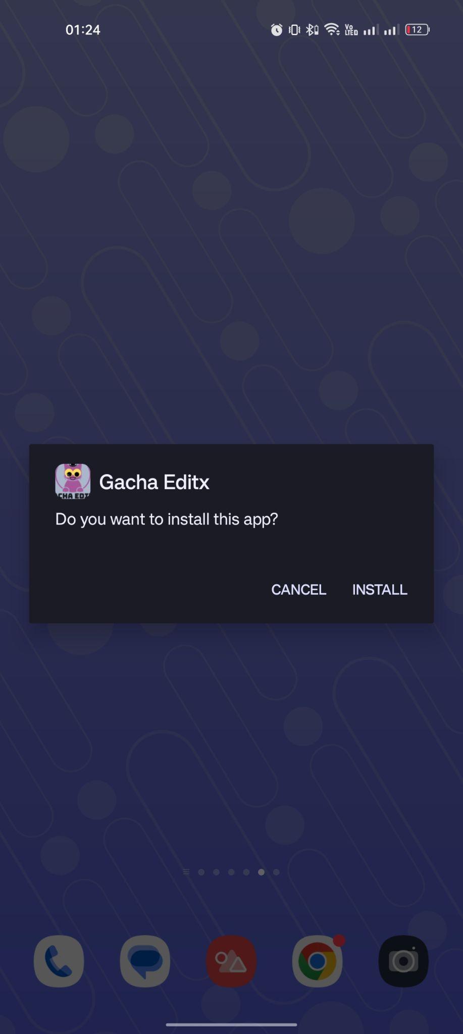 click on install