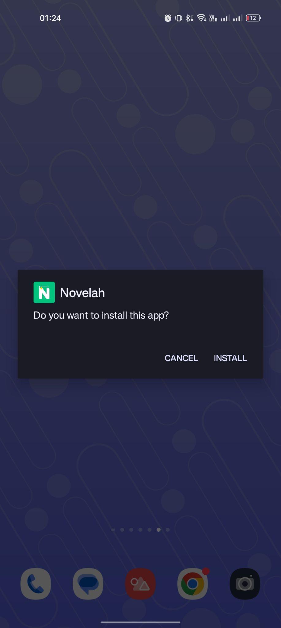 click on install