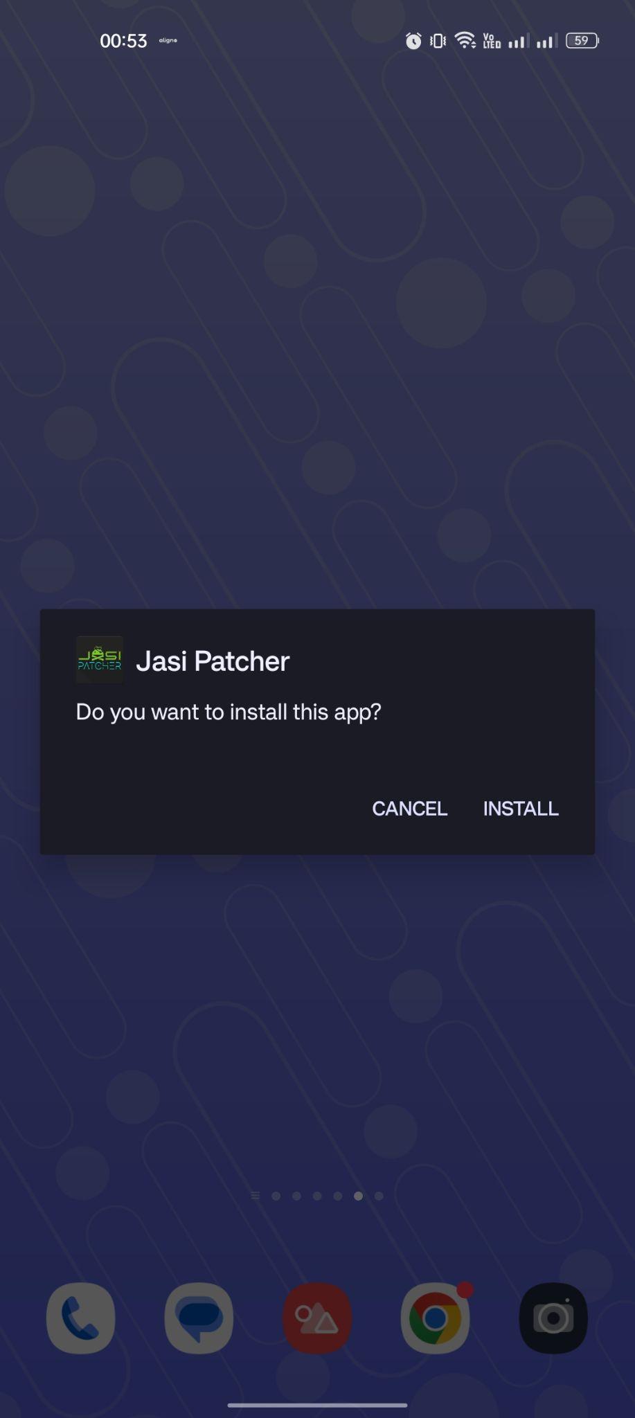 click on install