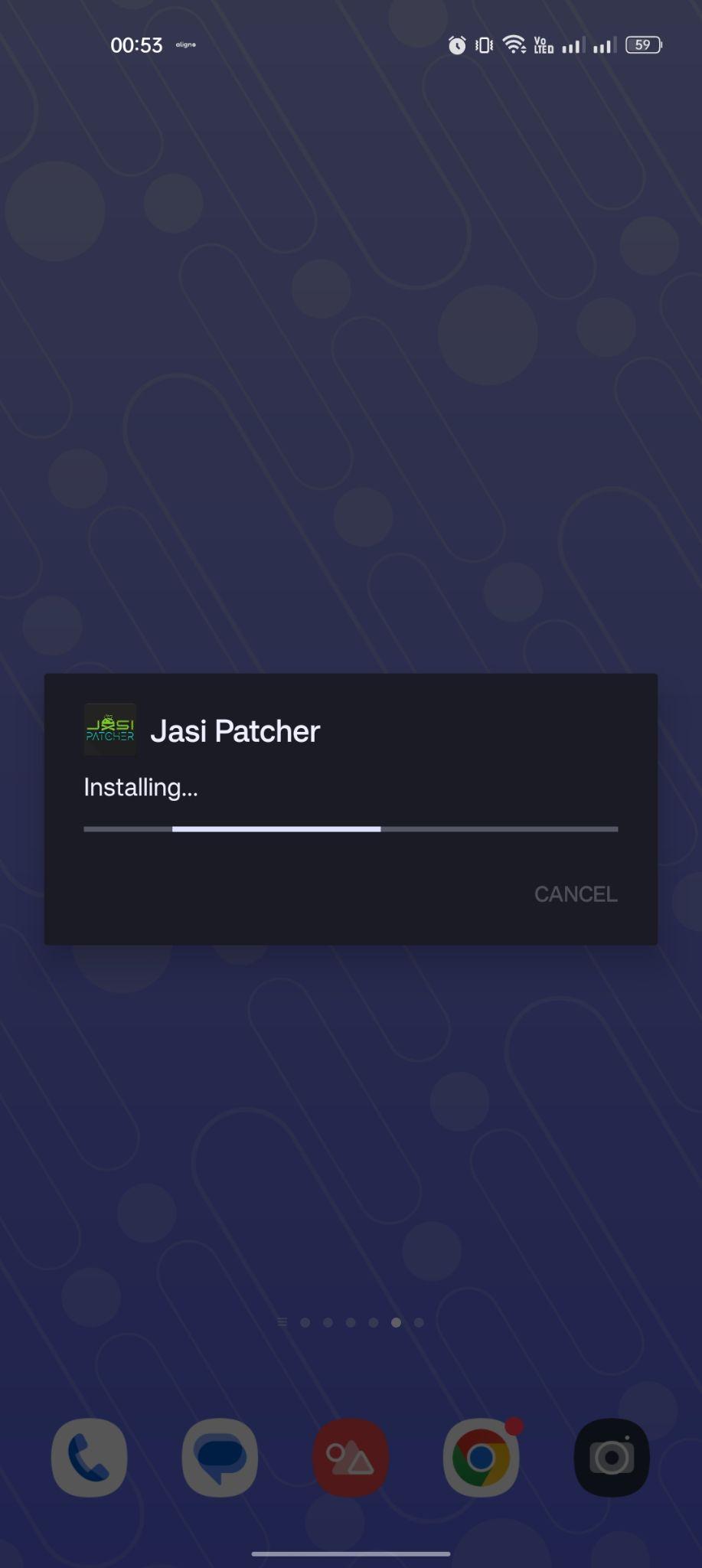 Jasi Patcher apk installing