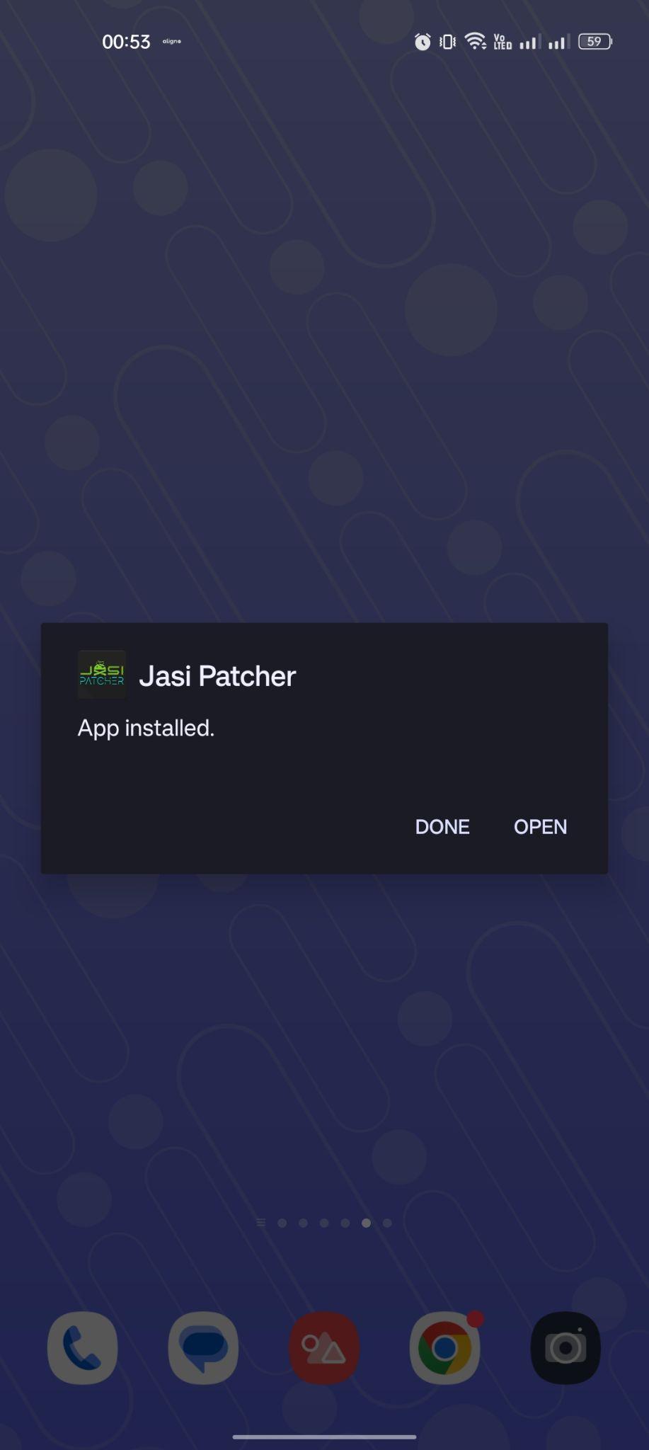 Jasi Patcher apk installed