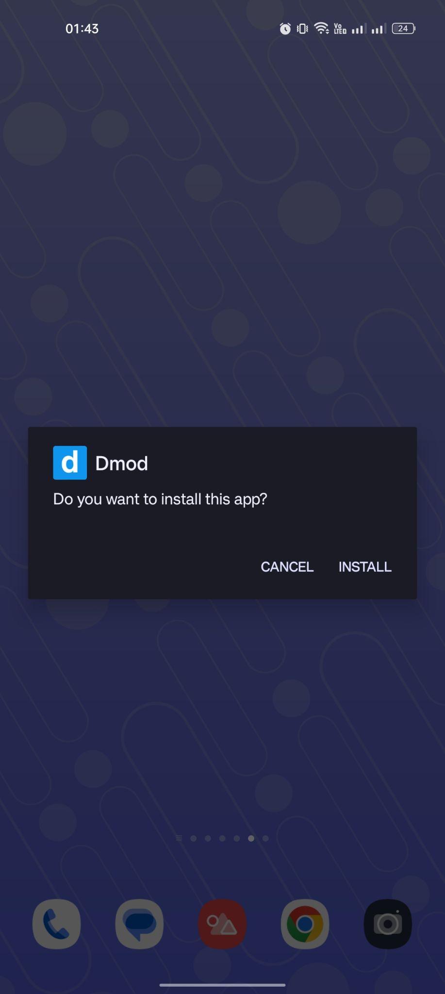 click on install