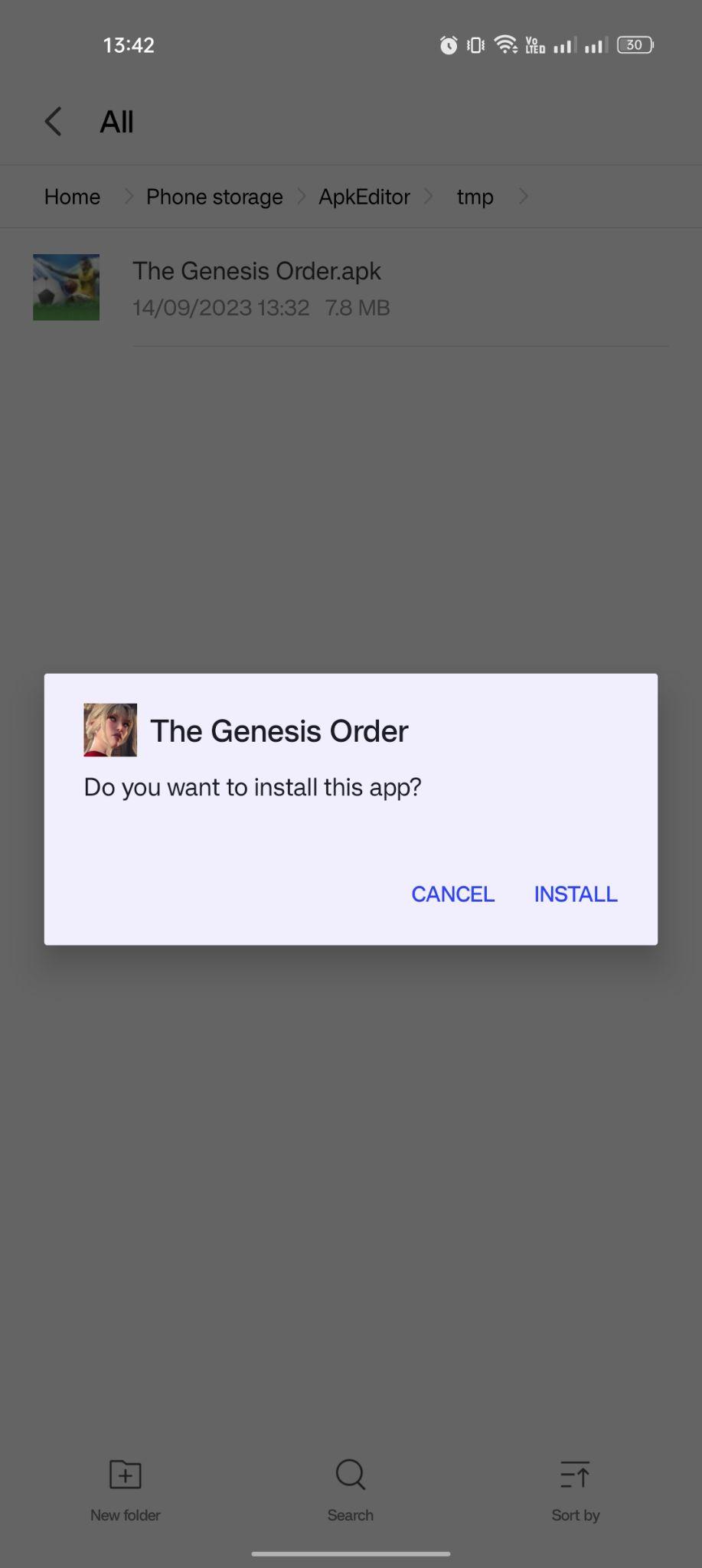 click on install