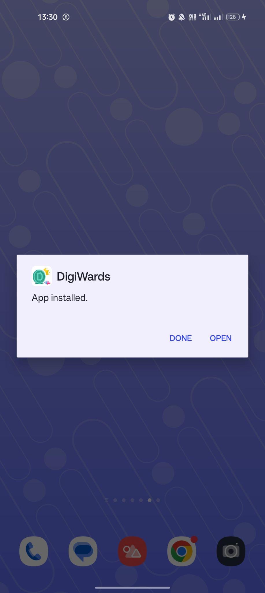 DigiWards apk installed