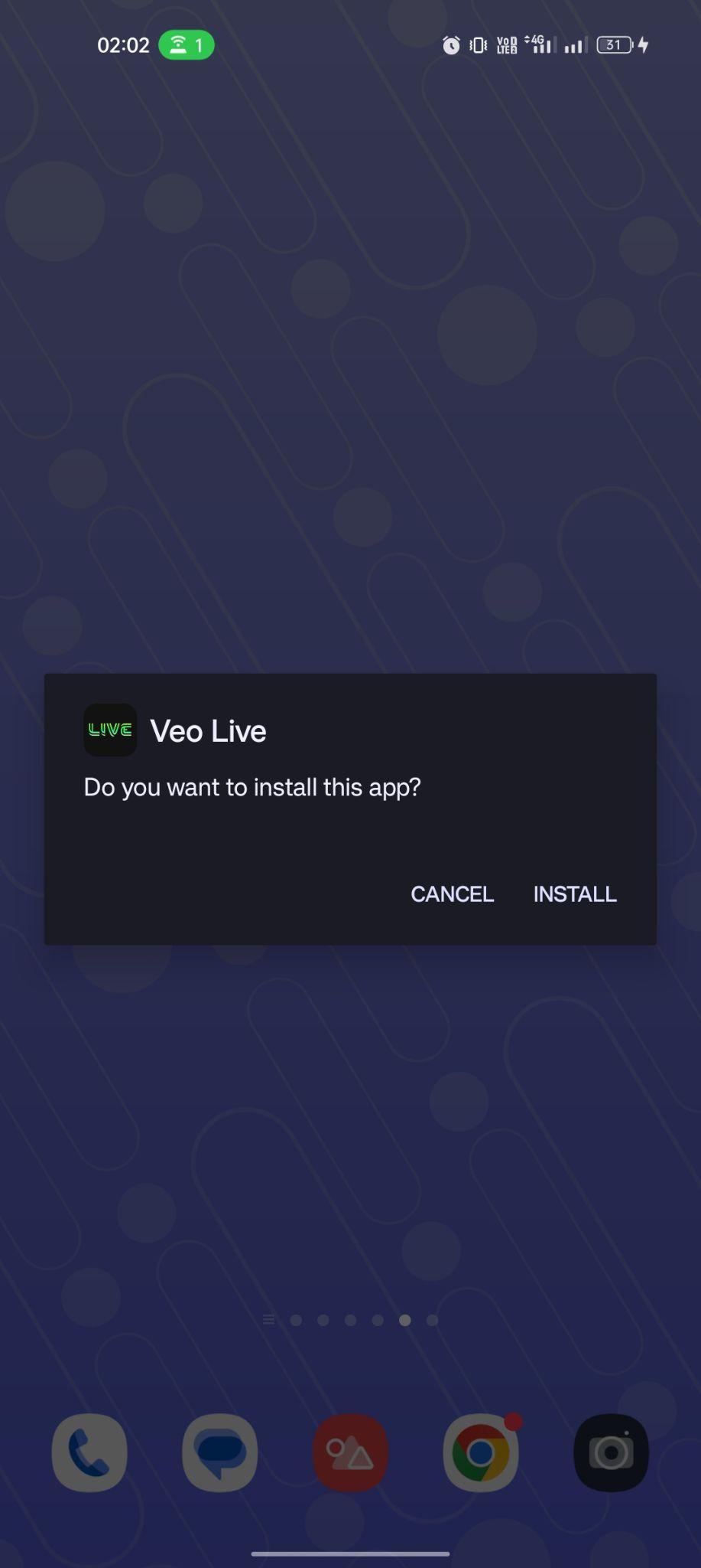 click on install
