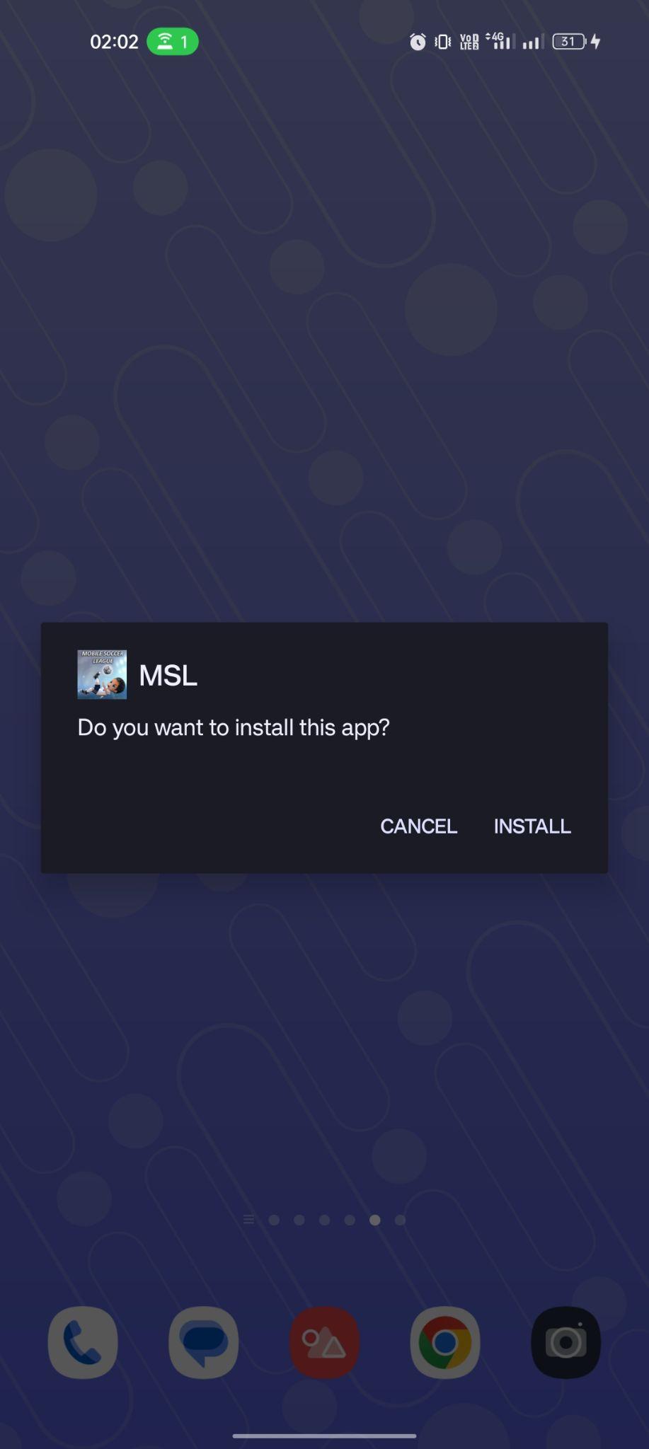 click on install