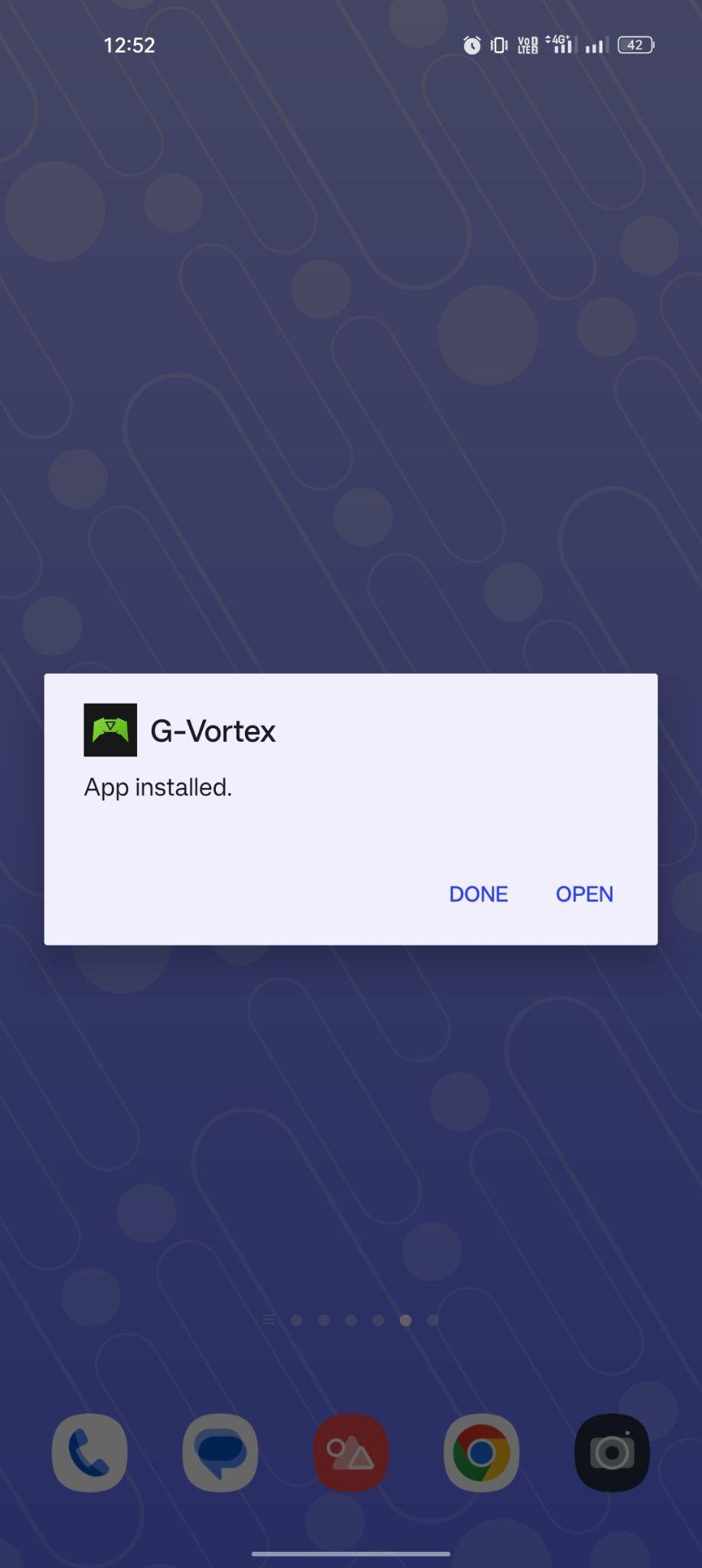 G-Vortex apk installed