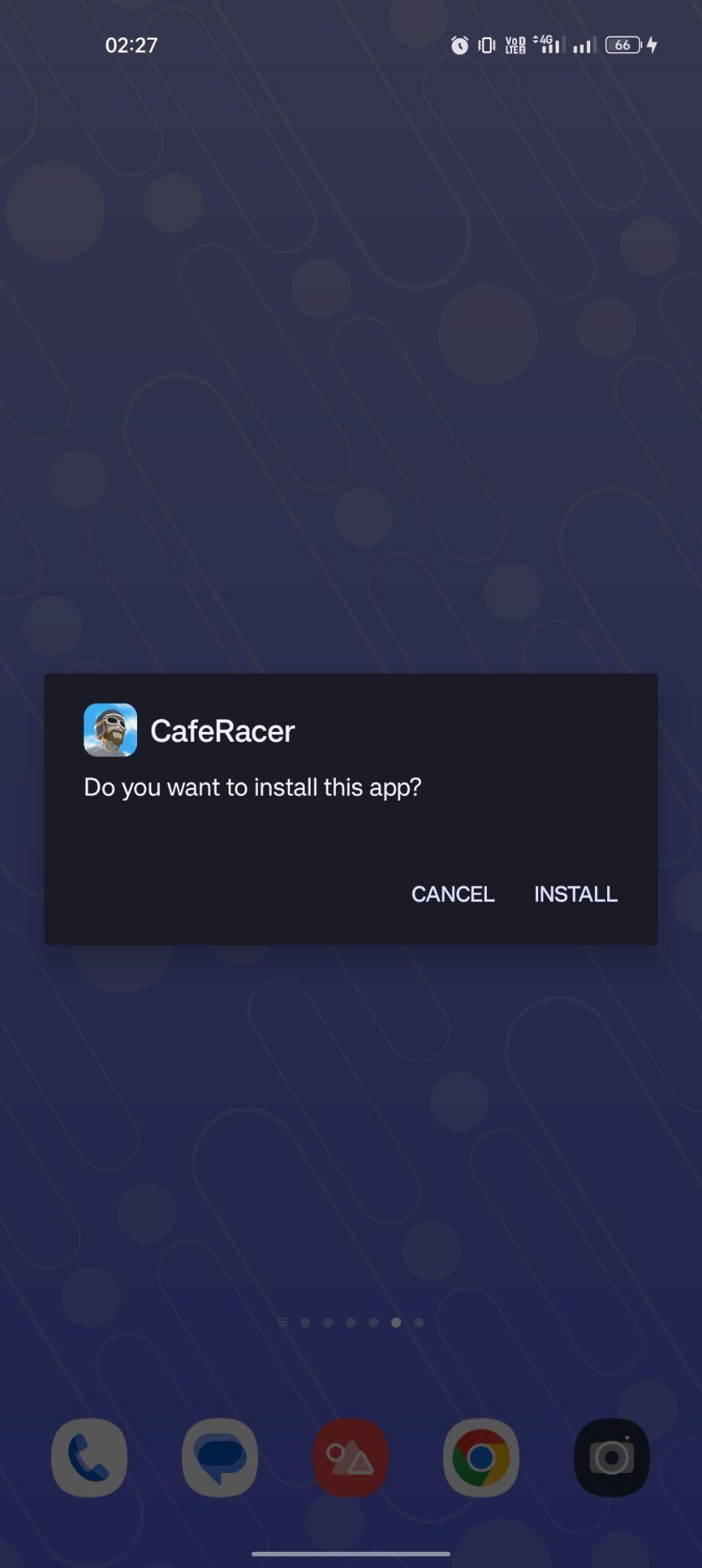 click on install