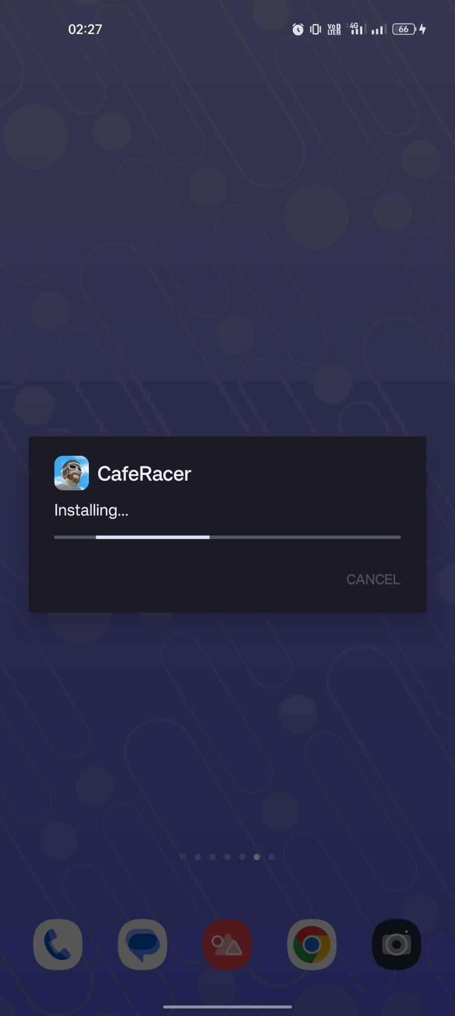 Cafe Racer apk installing
