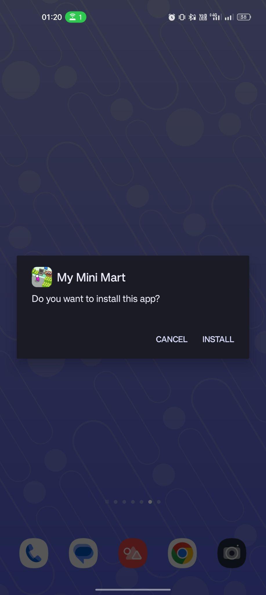 click on install