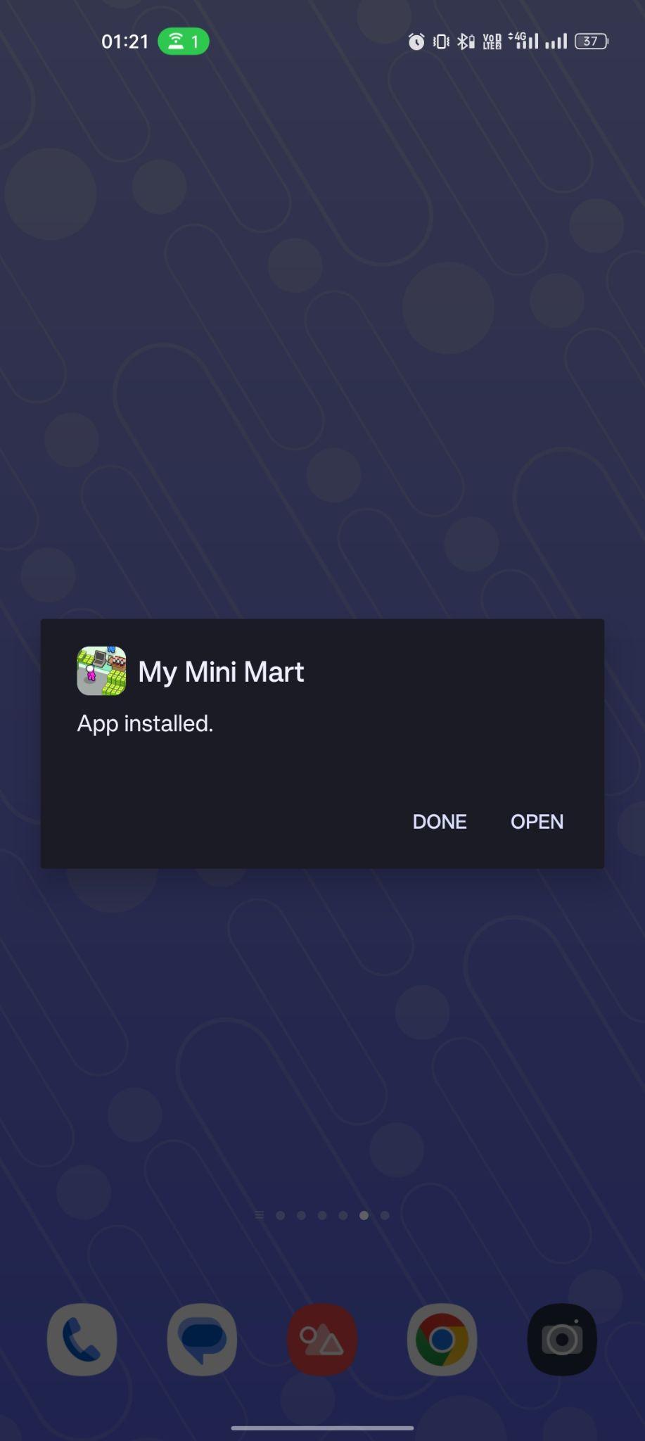 My Mini Mart apk installed