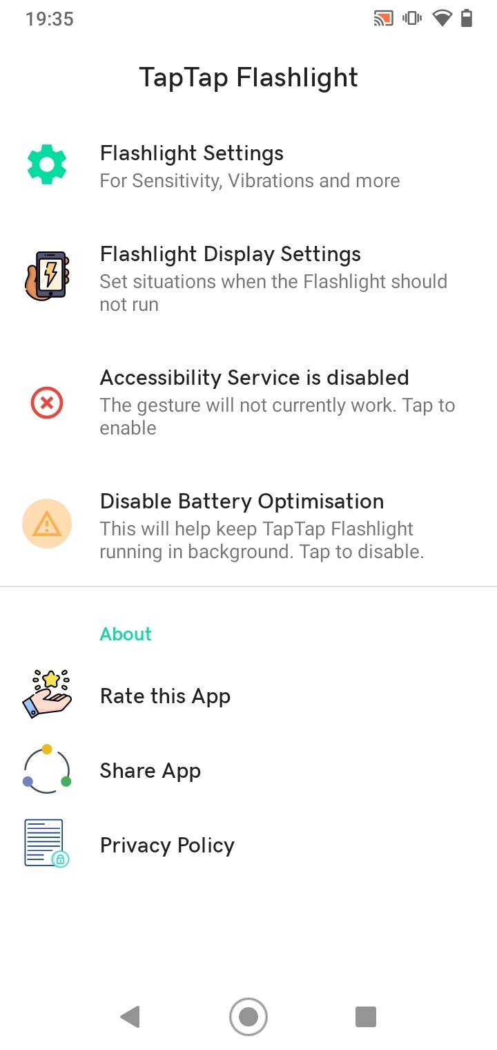 Tap Tap Flashlight screenshot