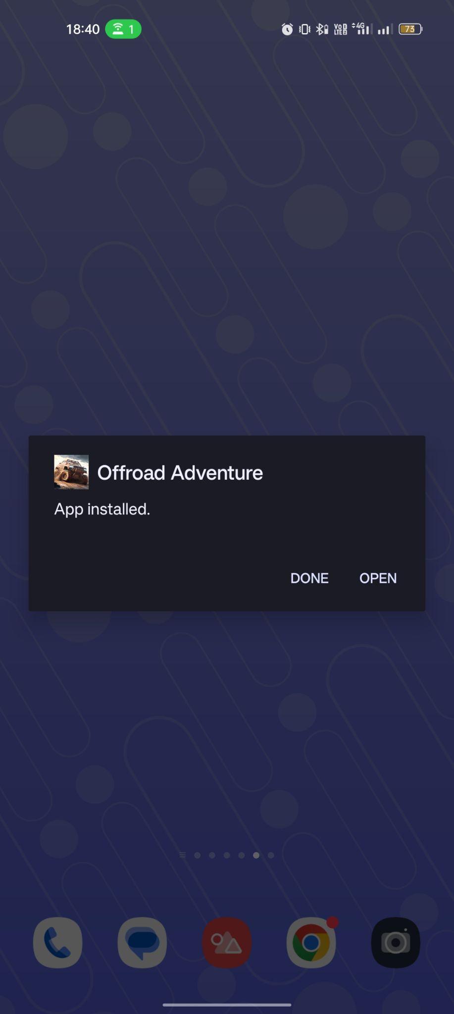 Off-Road 4X4 Driving Simulator apk installed