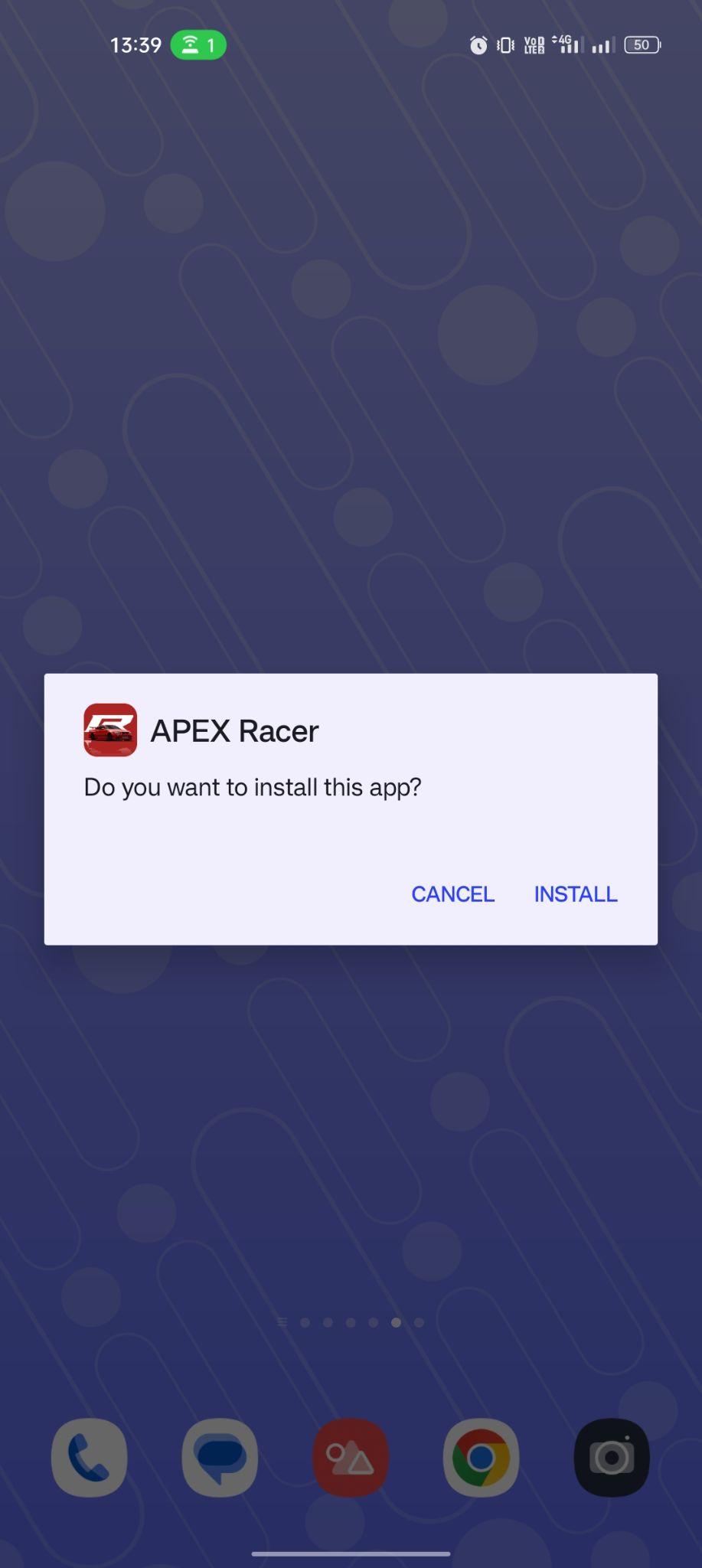 click on install