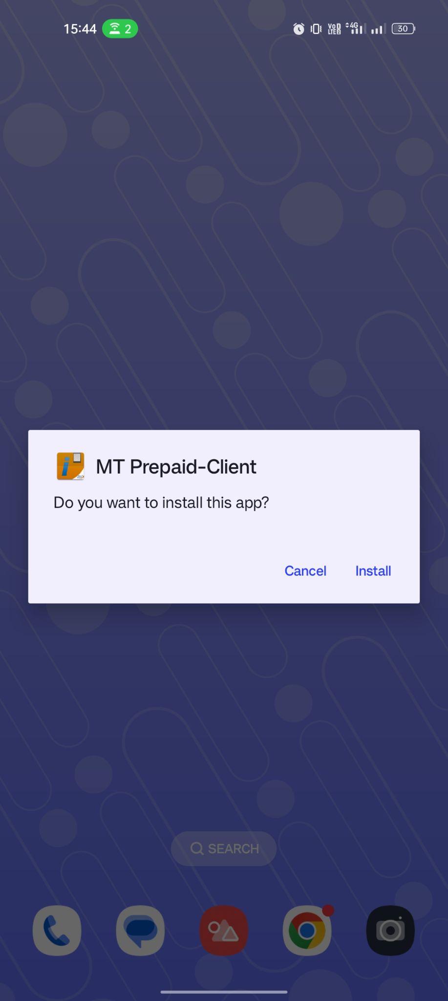 click on install