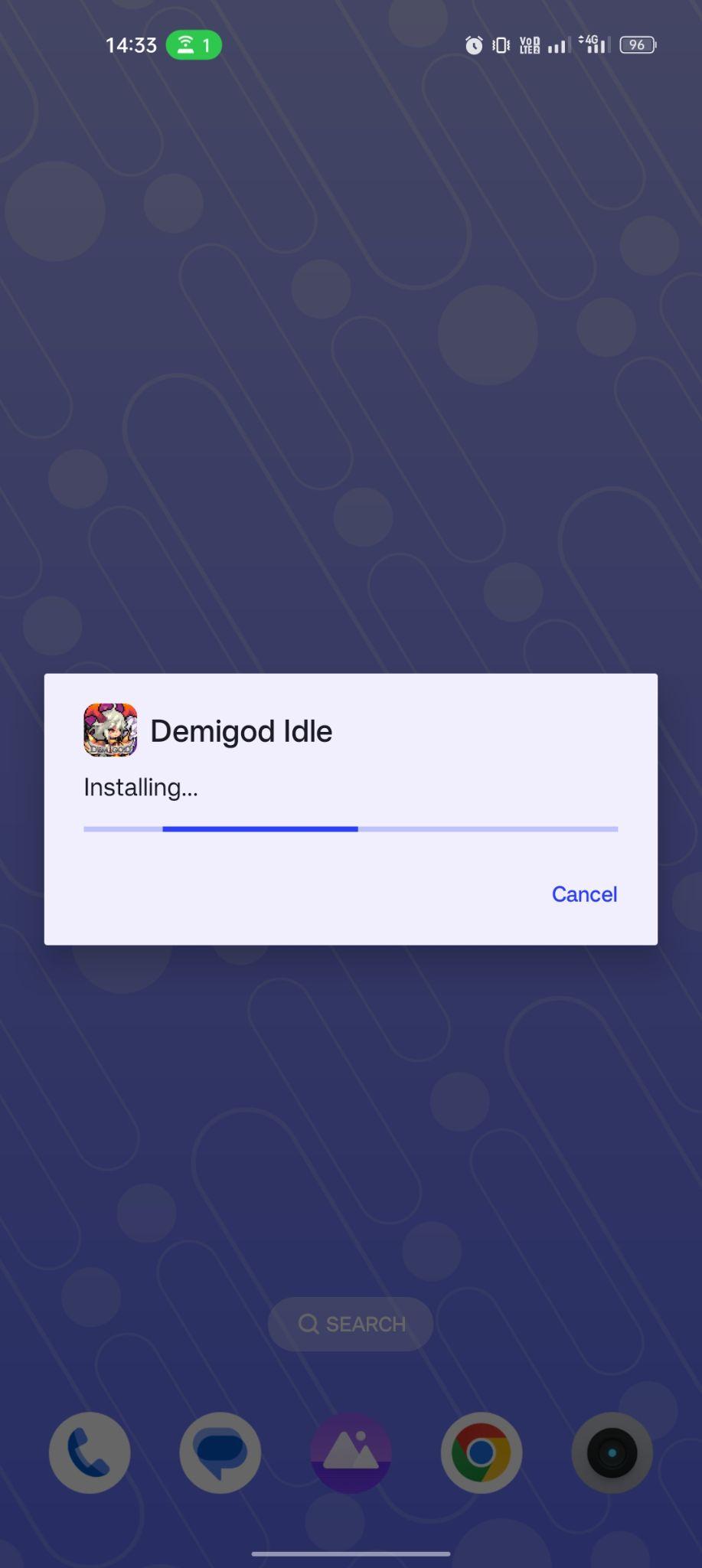 Demigod Idle apk installing