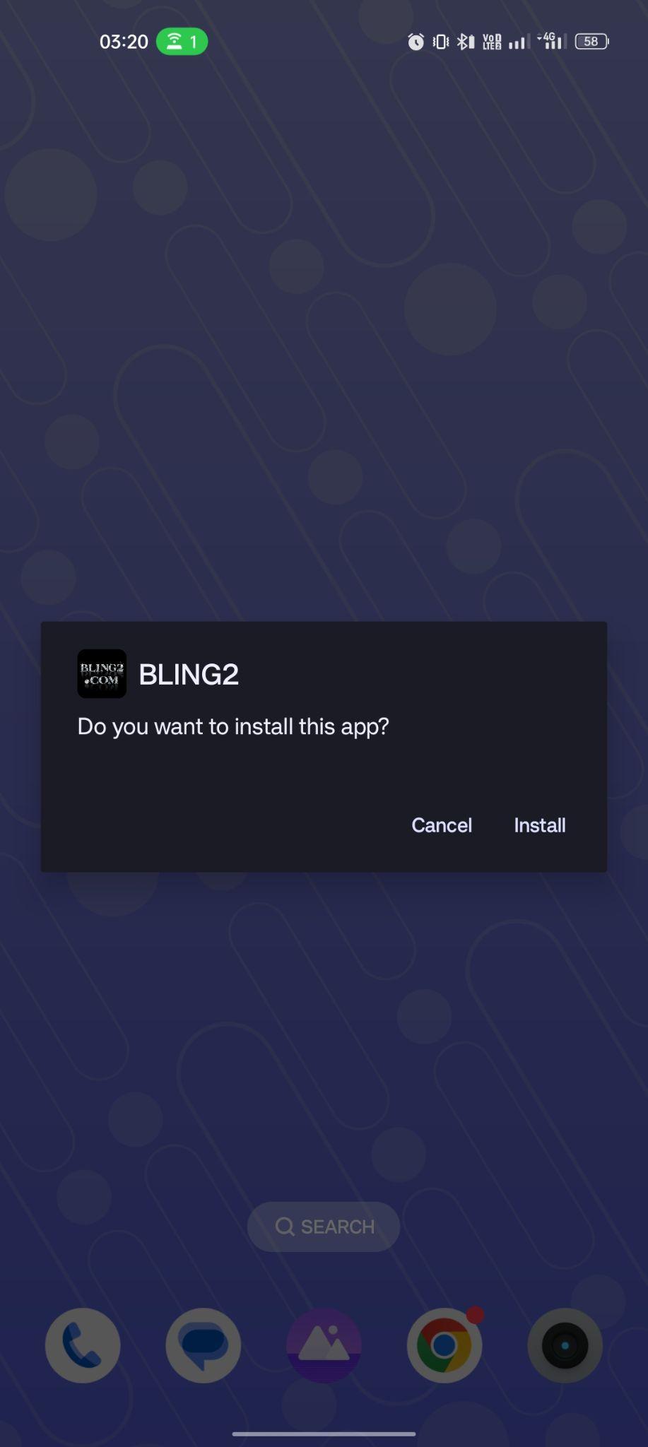 click on install