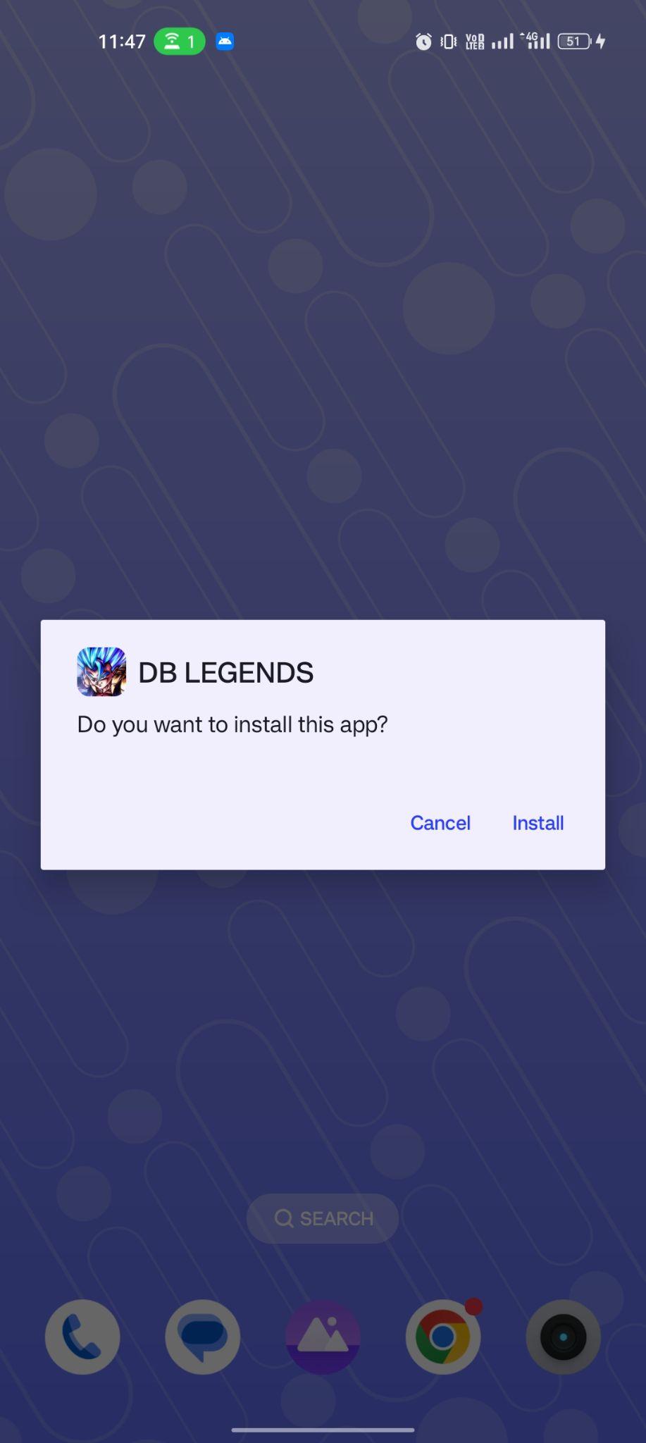 click on install