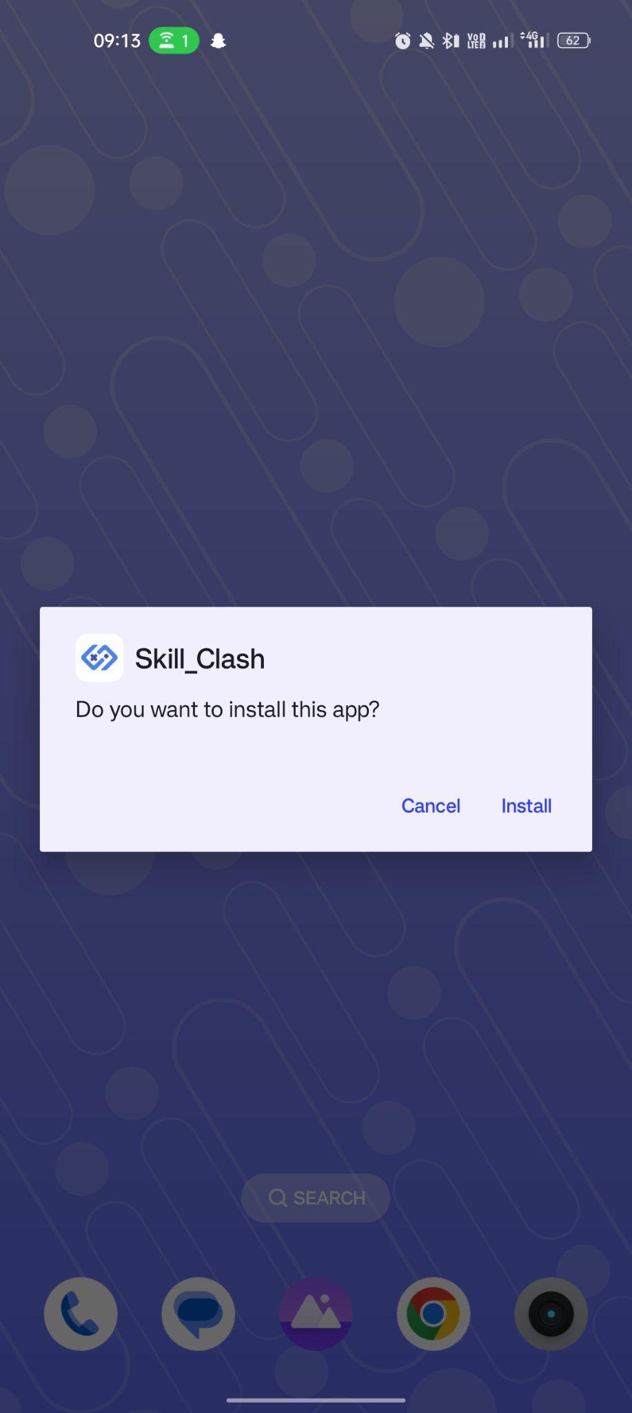 click on install