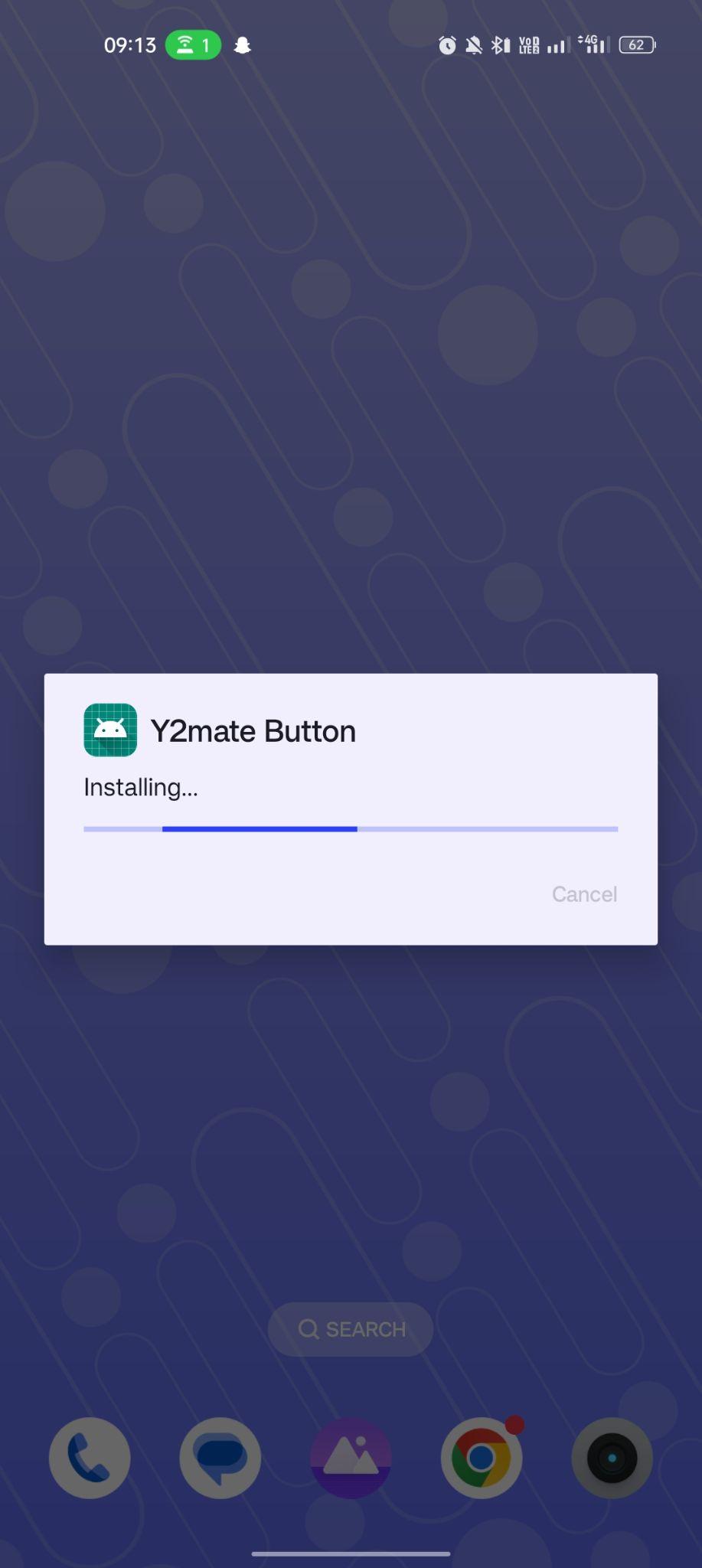 Y2Mate apk installing