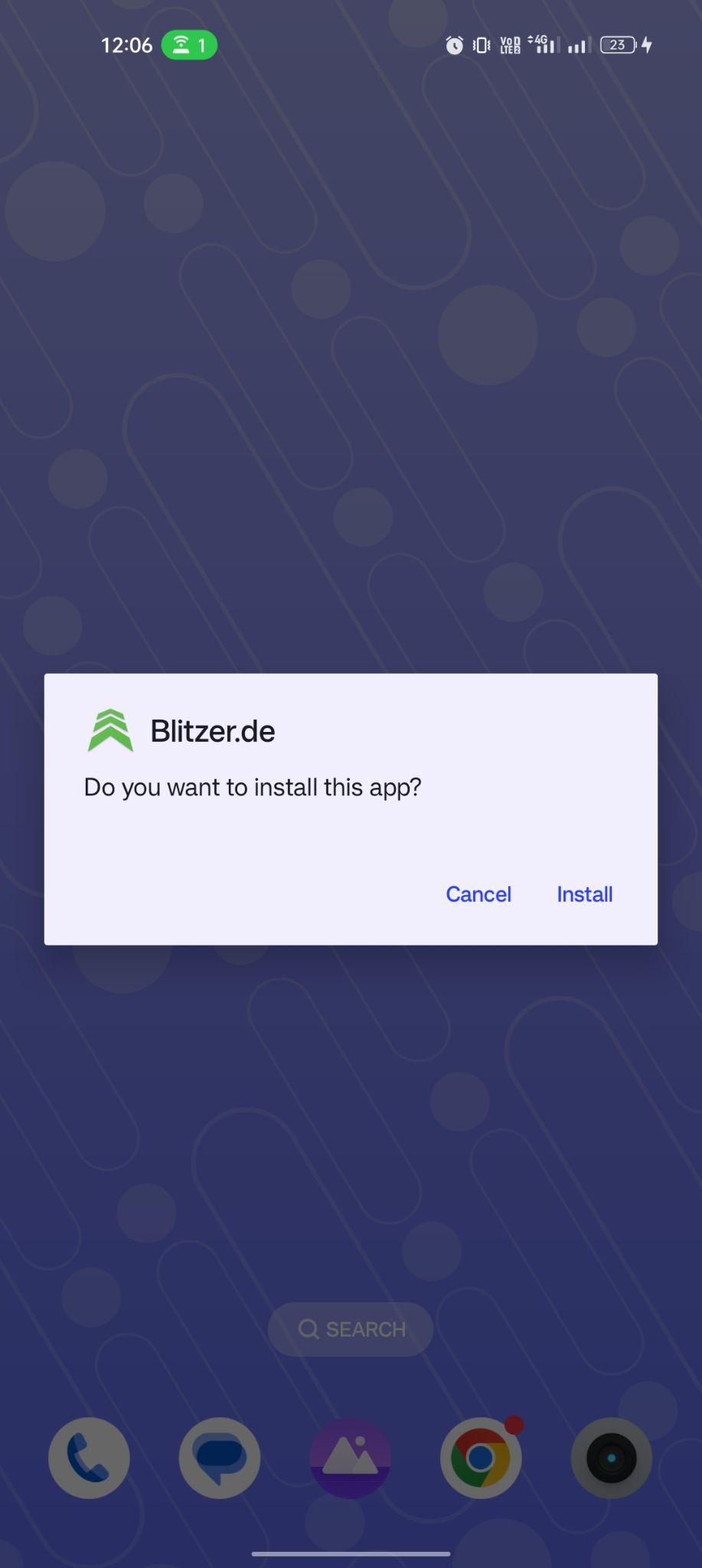 click on install