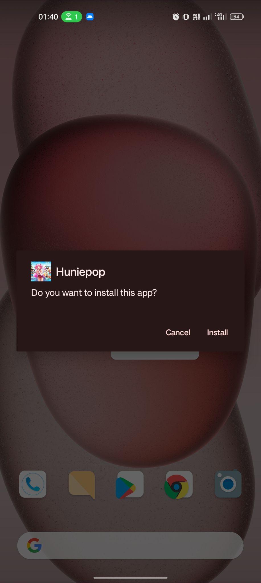 click on install