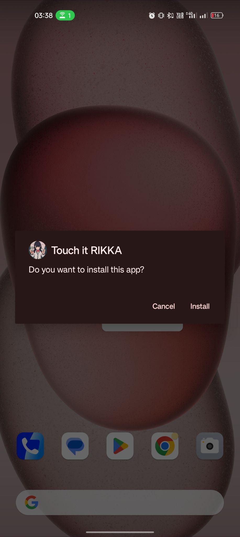 click on install
