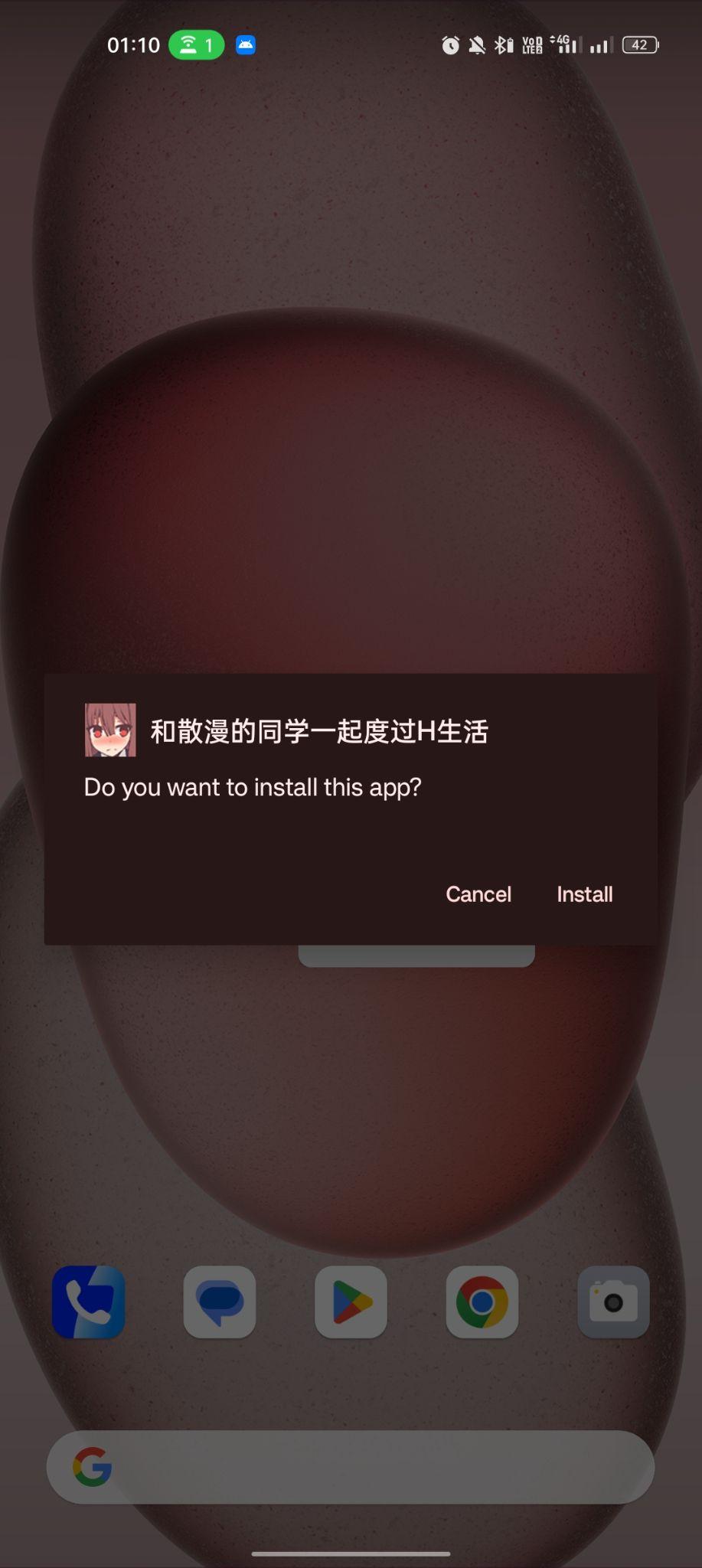 click on install