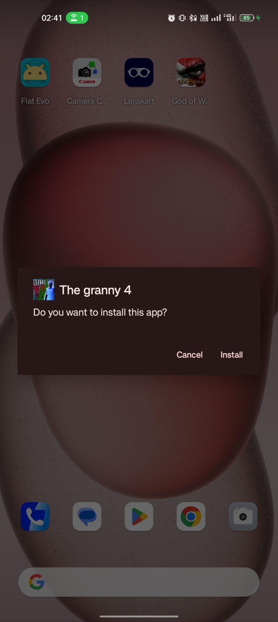 click on install