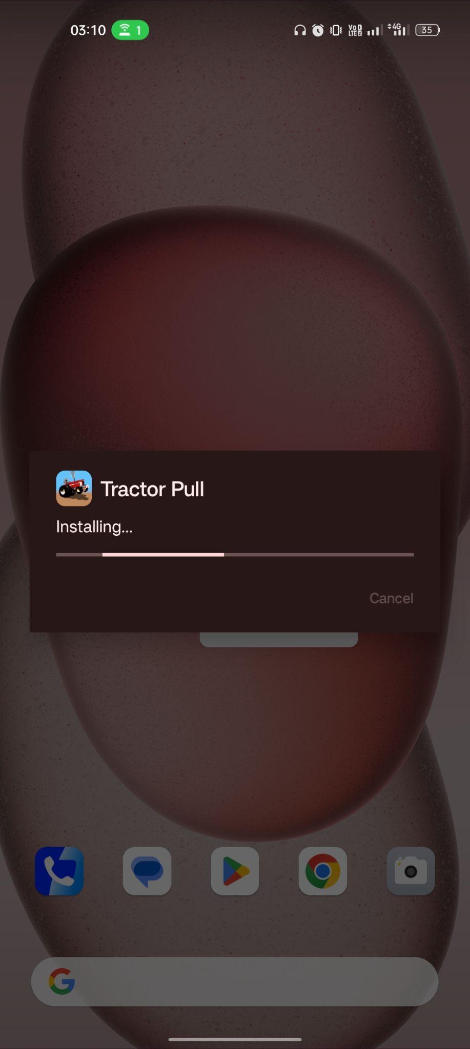 Tractor Pull apk installing