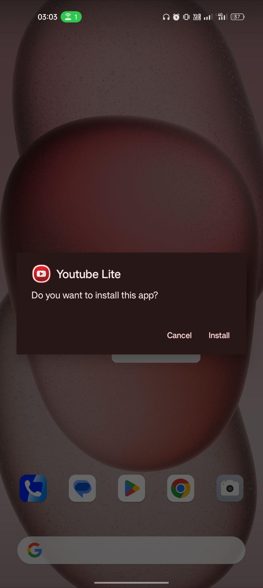 click on install