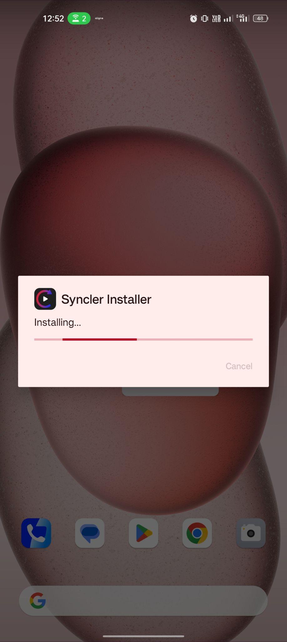 Syncler apk installing