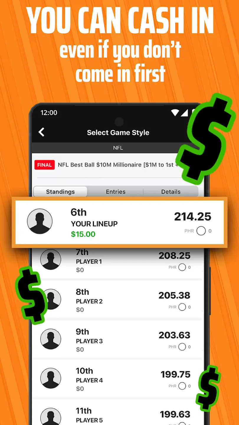DraftKings screenshot