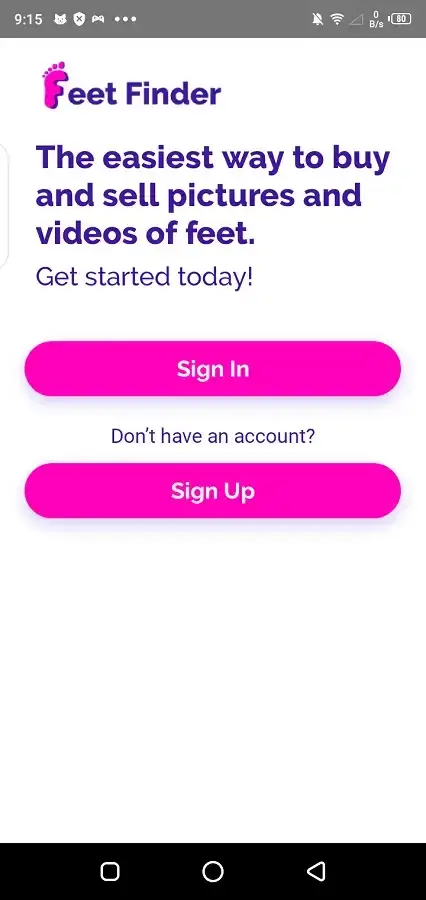 FeetFinder screenshot