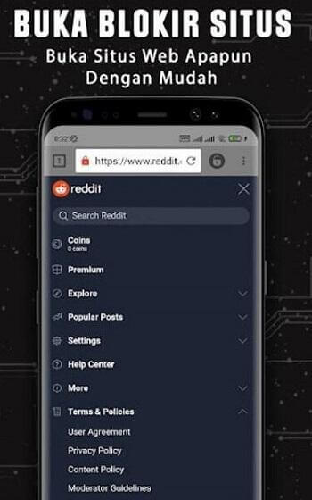 XNXUBD VPN Browser screenshot