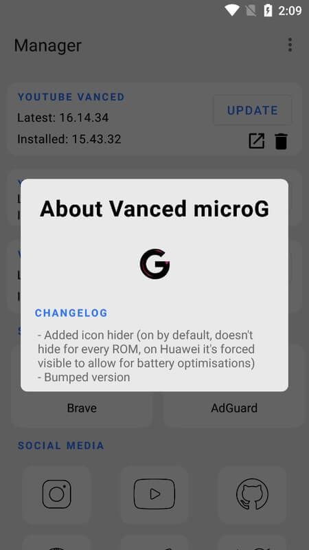 MicroG screenshot