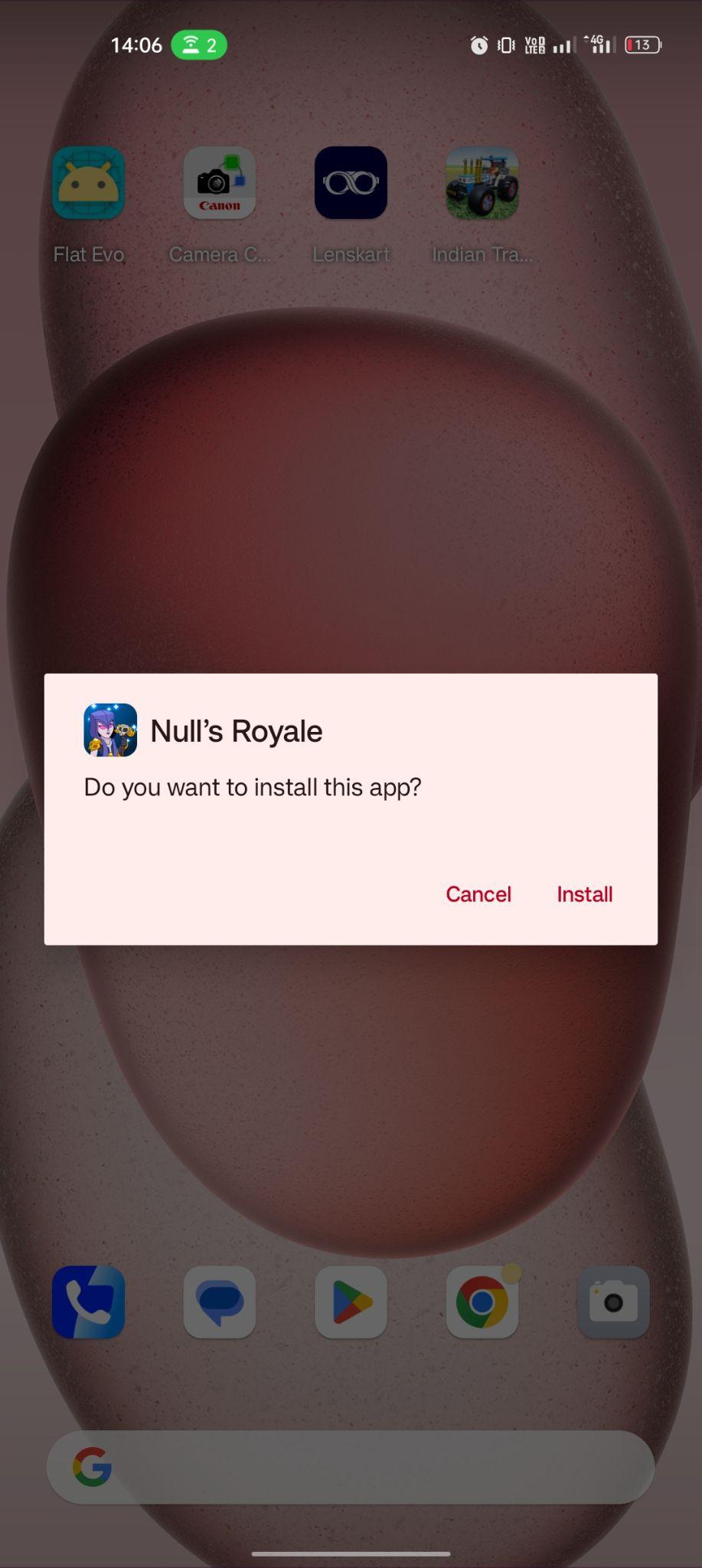 click on install