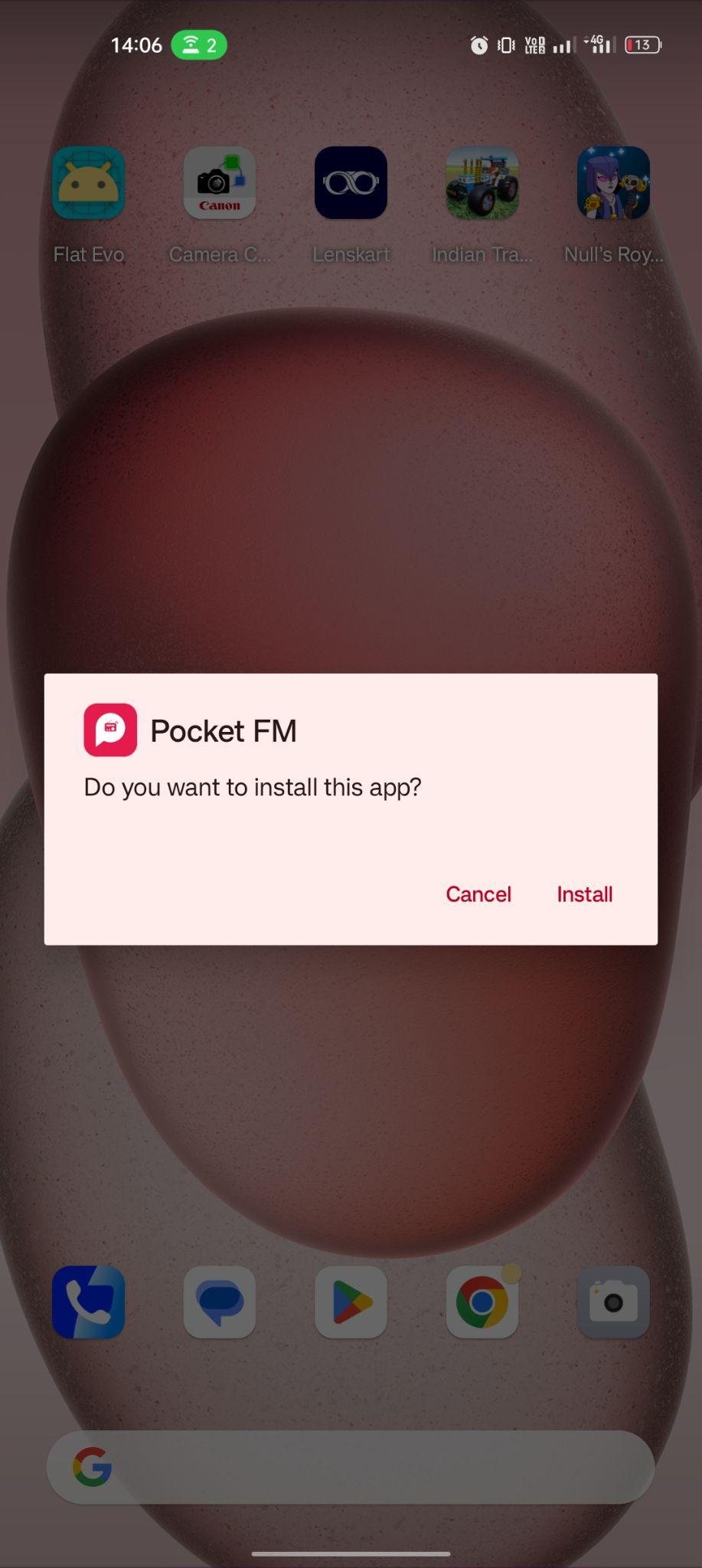 click on install
