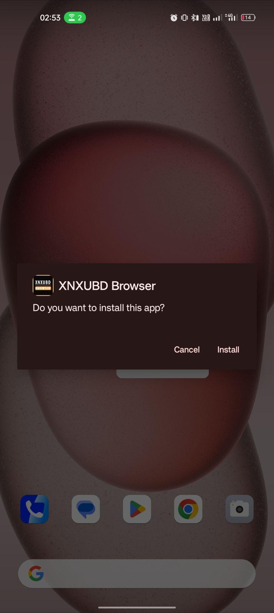 click on install