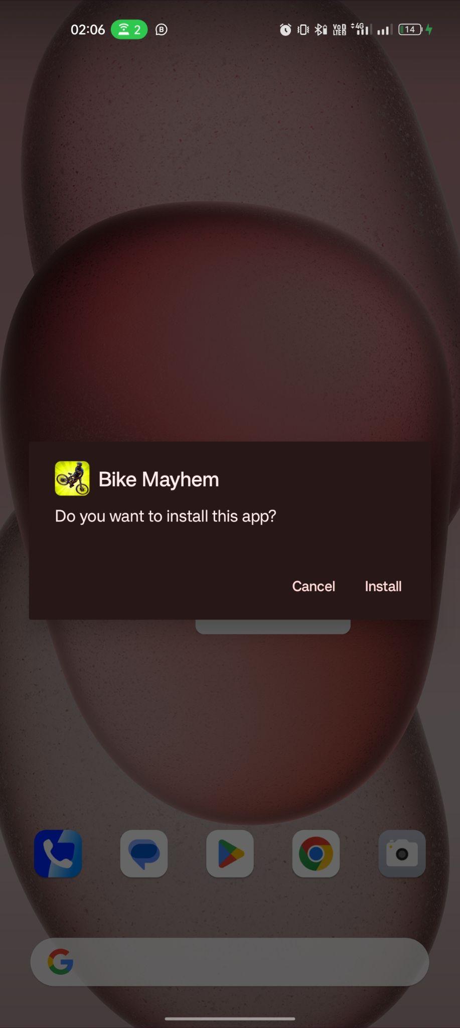 click on install