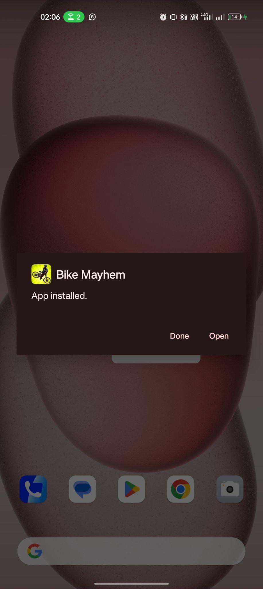 Bike Mayhem apk installed