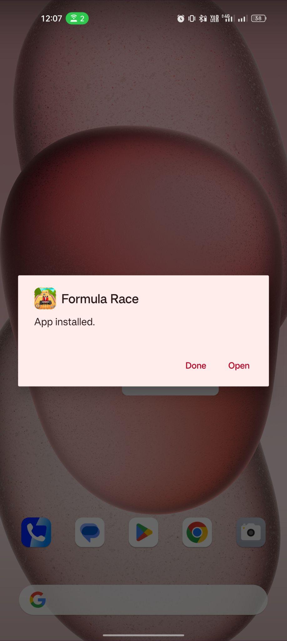 Formula Racing Car apk installed