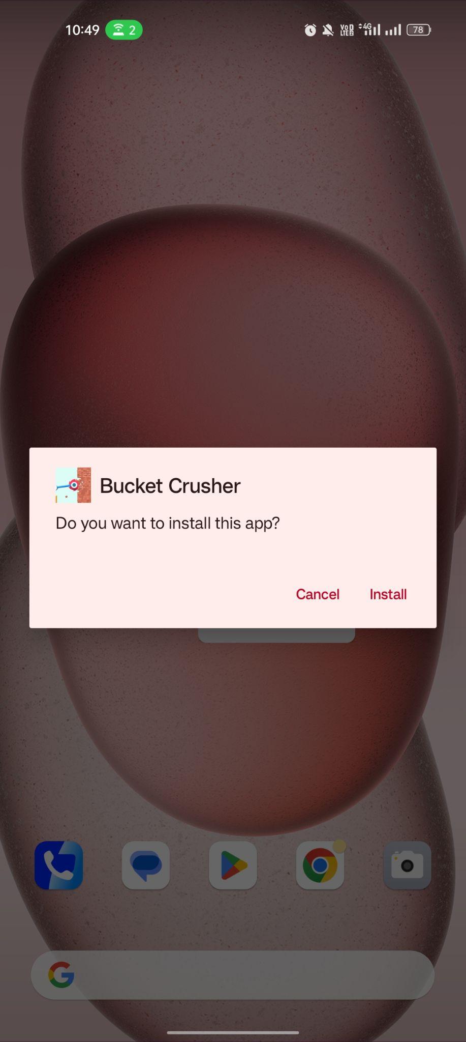 click on install