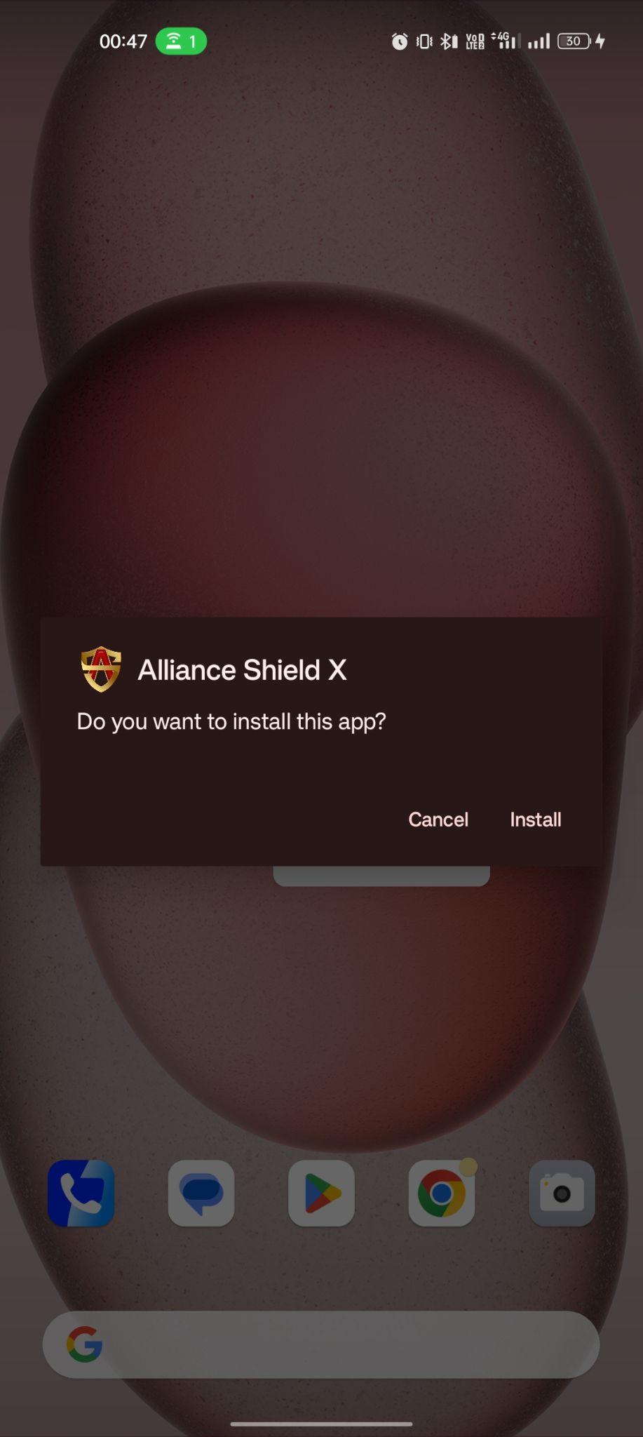 click on install